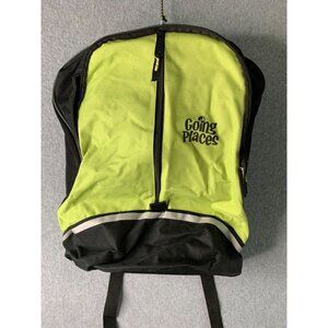 Sourano Logomark Backpack Going Place Black Green padded shoulder straps